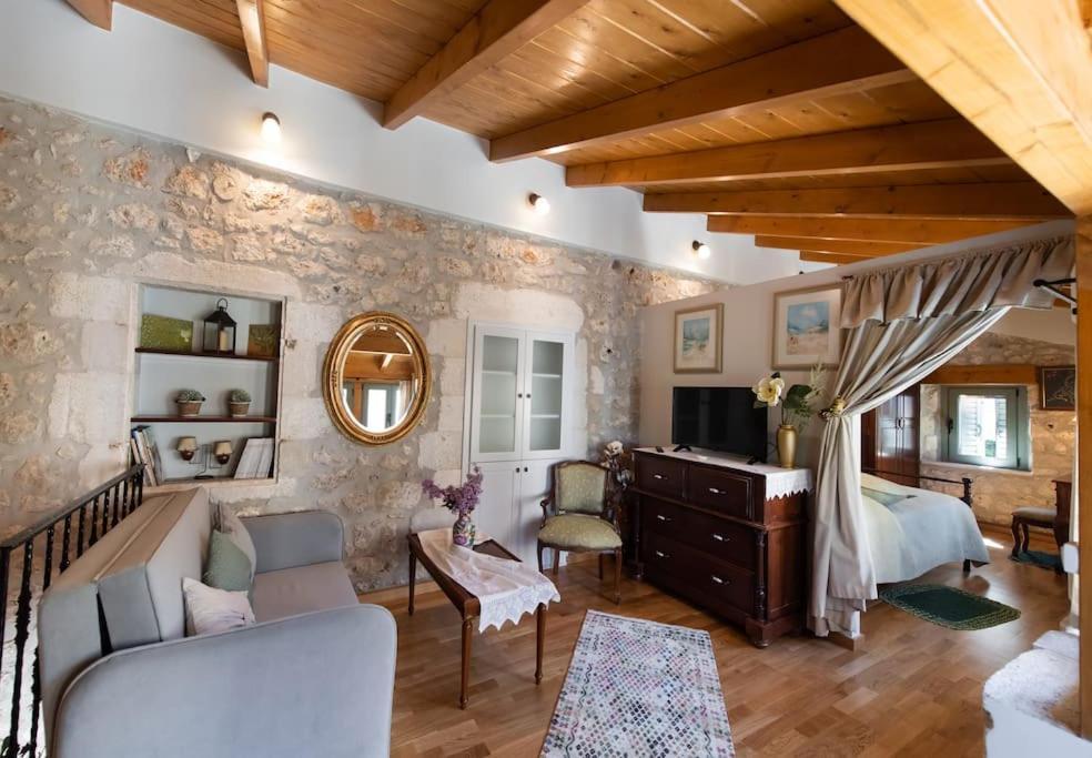 La Casa Di Bella A Tradional Stone House With Barbecue Vila Kariá Exterior foto